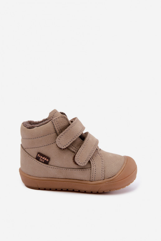 Leren kinderwinterlaarzen Froddo G2110138-4 zandkleur