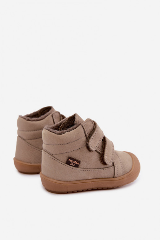 Leren kinderwinterlaarzen Froddo G2110138-4 zandkleur