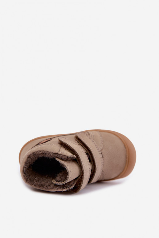 Leren kinderwinterlaarzen Froddo G2110138-4 zandkleur
