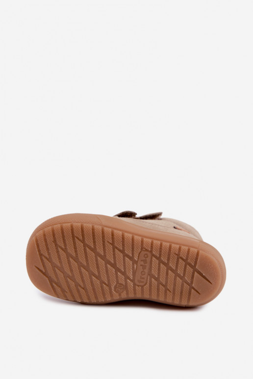 Leren kinderwinterlaarzen Froddo G2110138-4 zandkleur