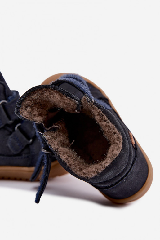 Leren kinderwinterlaarzen Froddo G2110138 donkerblauw