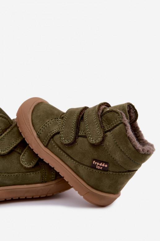 Leren kinderwinterlaarzen Froddo G2110138 groen
