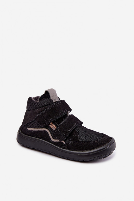 Suède kinder schoenen Barefoot Froddo G3110266-20 zwart