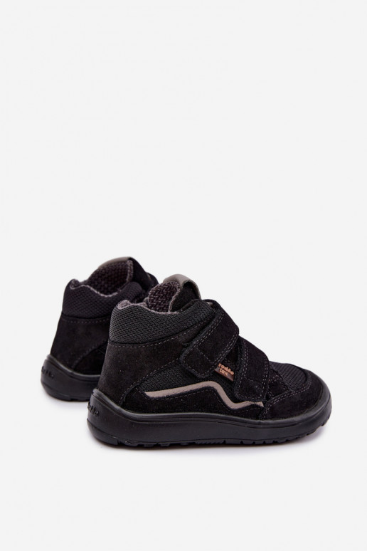 Suède kinder schoenen Barefoot Froddo G3110266-20 zwart