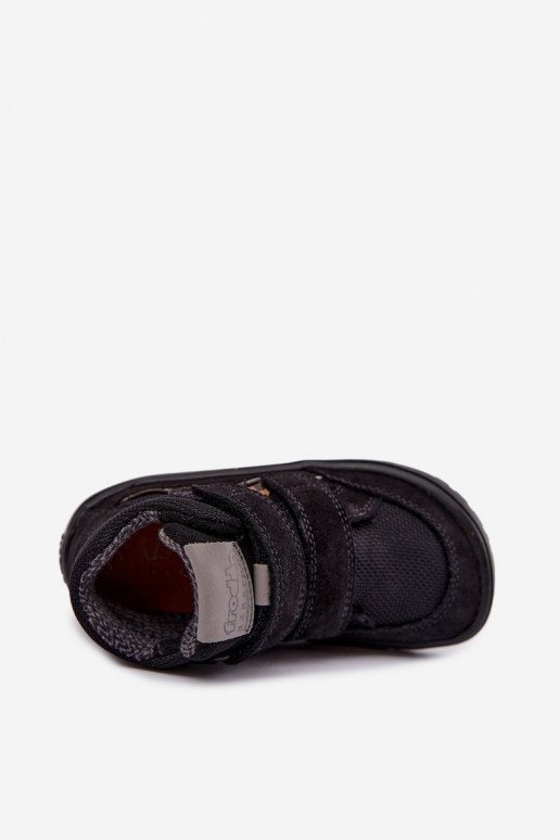 Suède kinder schoenen Barefoot Froddo G3110266-20 zwart