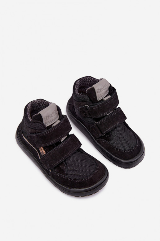 Suède kinder schoenen Barefoot Froddo G3110266-20 zwart