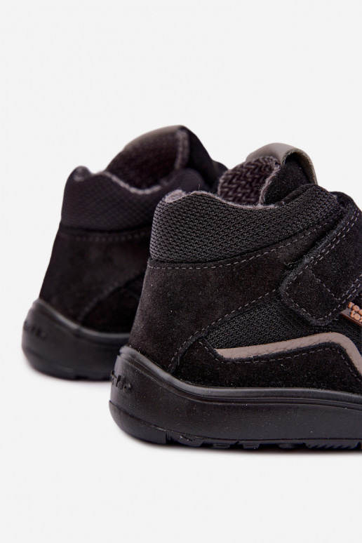 Suède kinder schoenen Barefoot Froddo G3110266-20 zwart