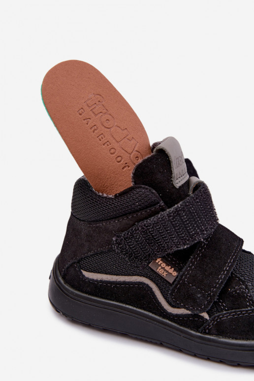 Suède kinder schoenen Barefoot Froddo G3110266-20 zwart