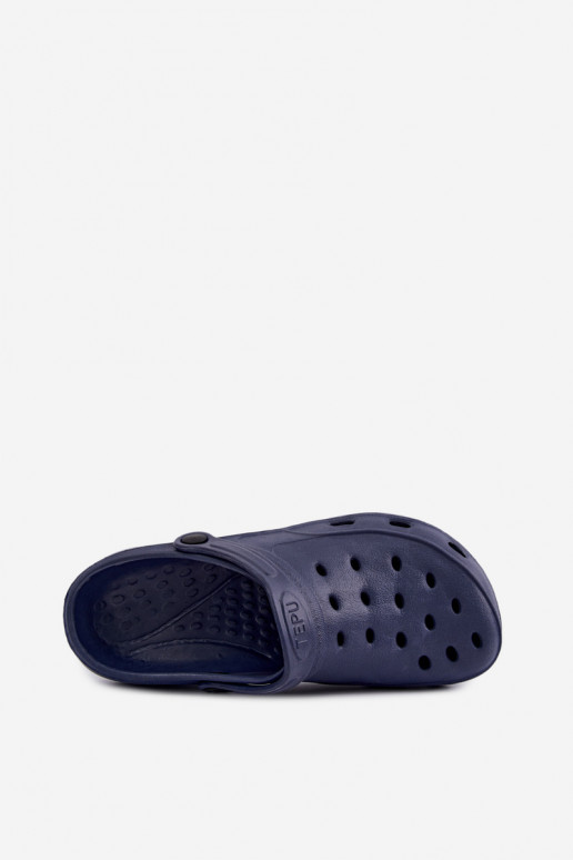 Donkerblauwe lichte heren slippers Adriah