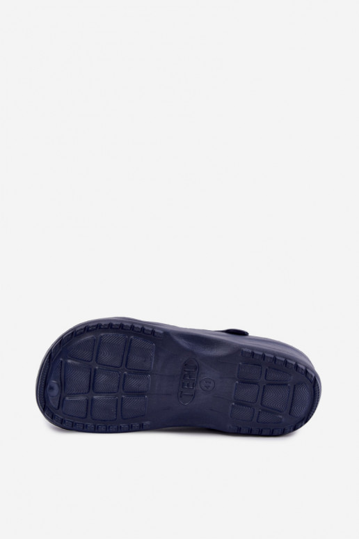 Donkerblauwe lichte heren slippers Adriah