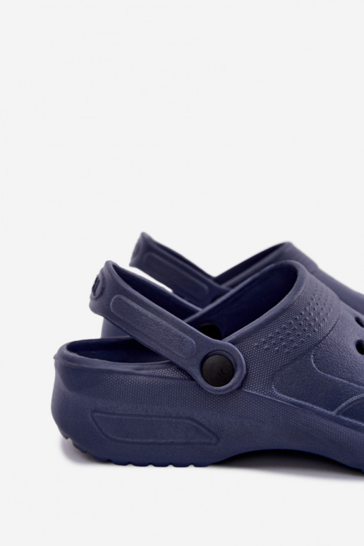 Donkerblauwe lichte heren slippers Adriah
