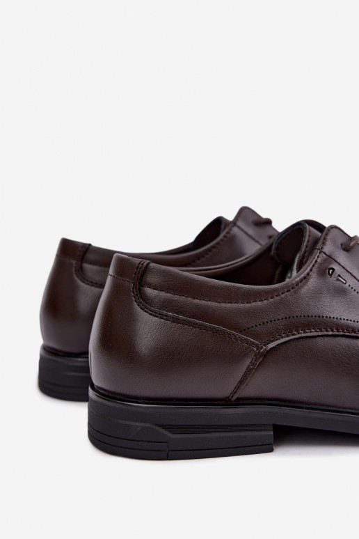 Elegante donkerbruine heren schoenen Calven