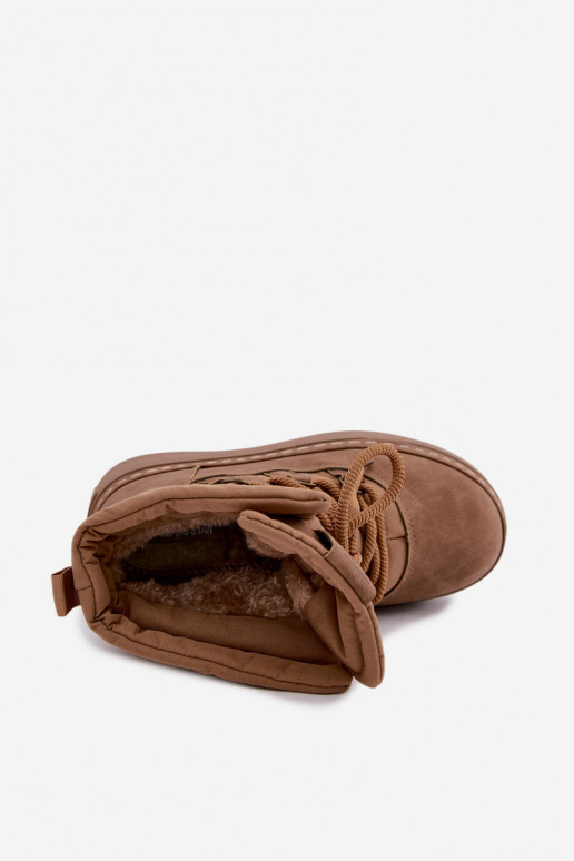 Geklede winterlaarzen met platform Big Star UU274190 bruin