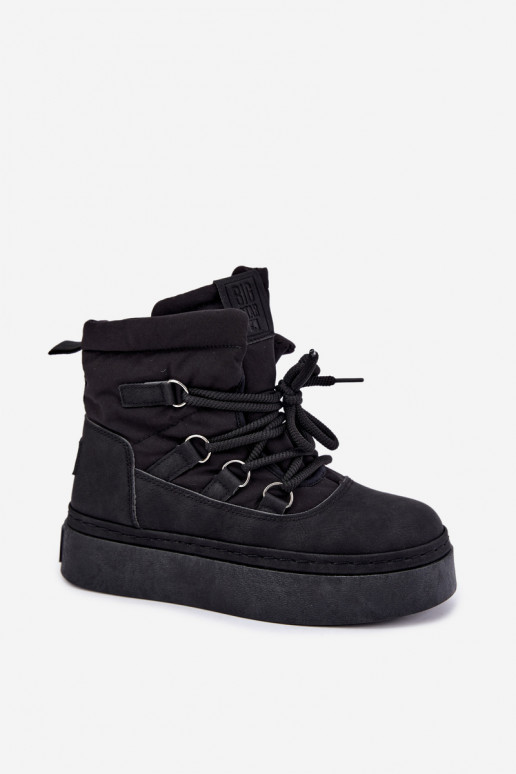 Geklede winterlaarzen met platform Big Star UU274189 zwart