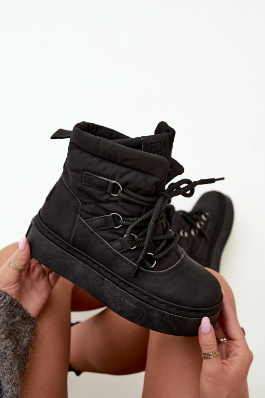 Geklede winterlaarzen met platform Big Star UU274189 zwart