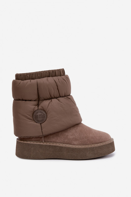 Faux suede sneeuwlaarzen met platform Big Star UU274732 zandkleur