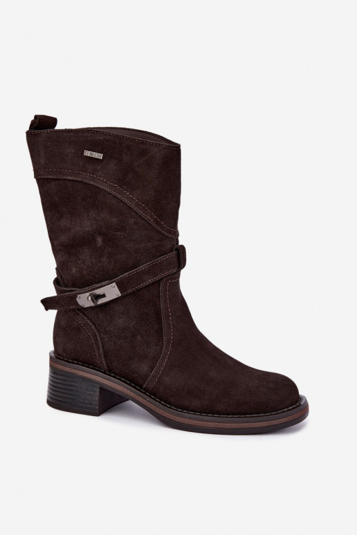 Geïsoleerde dames enkellaarsjes Big Star UU274609 chocoladekleur