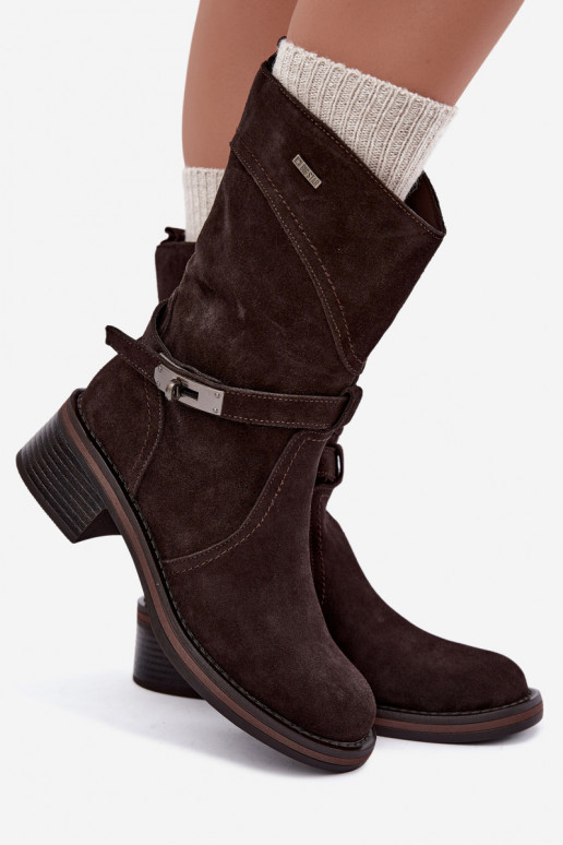 Geïsoleerde dames enkellaarsjes Big Star UU274609 chocoladekleur