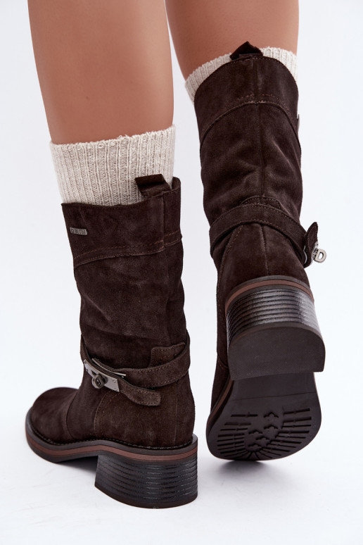 Geïsoleerde dames enkellaarsjes Big Star UU274609 chocoladekleur