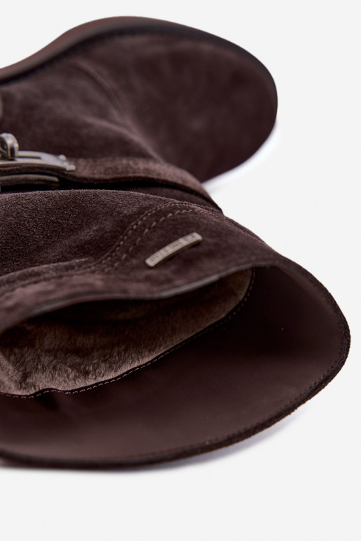Geïsoleerde dames enkellaarsjes Big Star UU274609 chocoladekleur