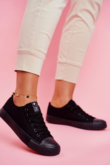Zwarte klassieke dames casual schoenen Ecoma