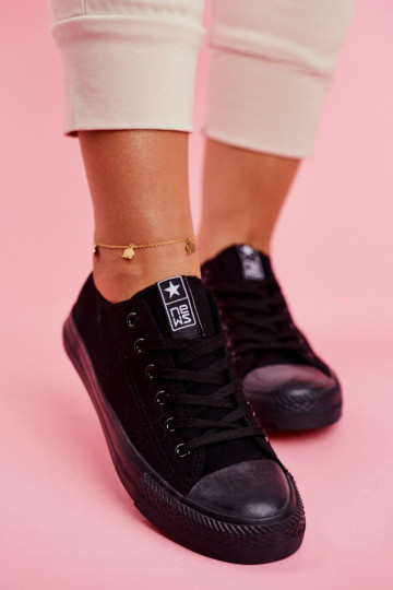 Zwarte klassieke dames casual schoenen Ecoma 2
