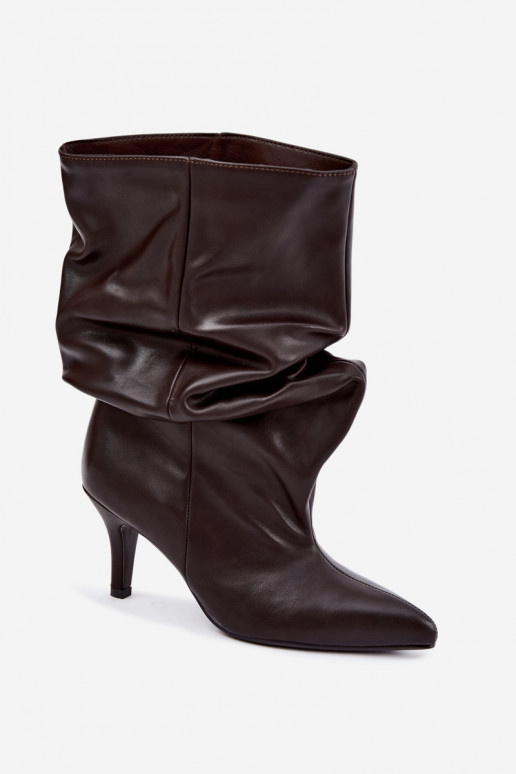 Persistent model Dameslaarzen Typu Slouchy met hakken CzekoladoIne Gelra