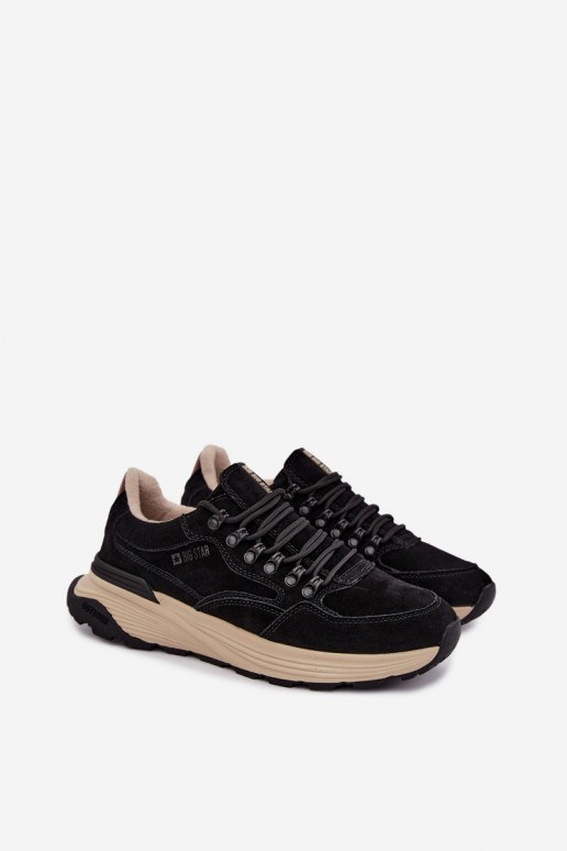 Heren sneakers van suede Big Star OO174321 zwart