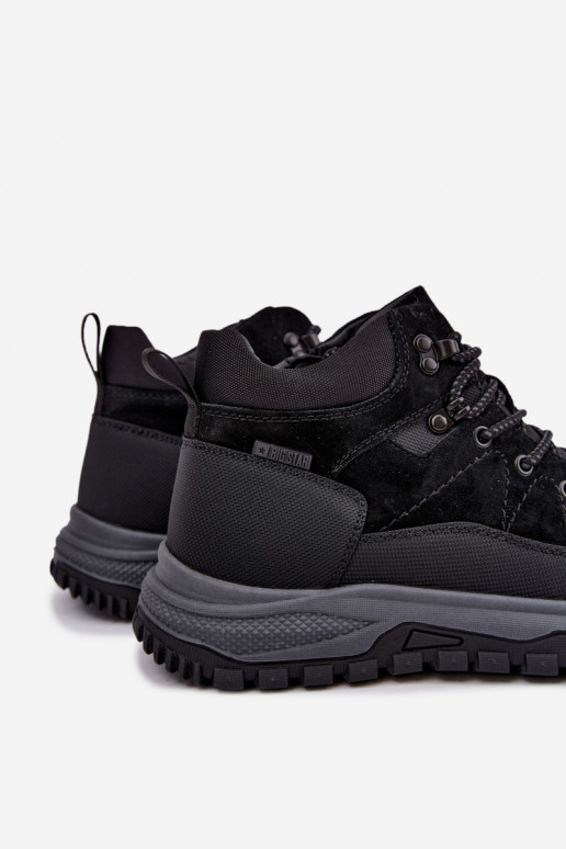 Heren geïsoleerde suede laarzen Big Star UU174246 zwart
