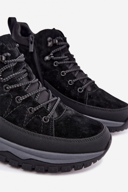Heren geïsoleerde suede laarzen Big Star UU174246 zwart