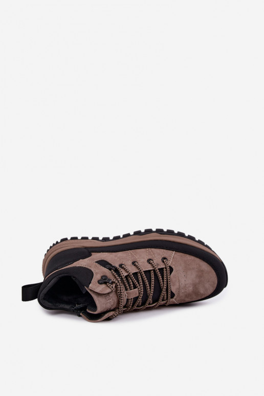 Heren geïsoleerde suede laarzen Big Star UU174247 zandkleurig