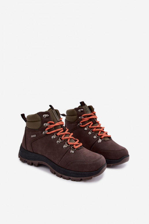 Heren wandelschoenen Big Star UU174195 HI-Poly System donkerbruin