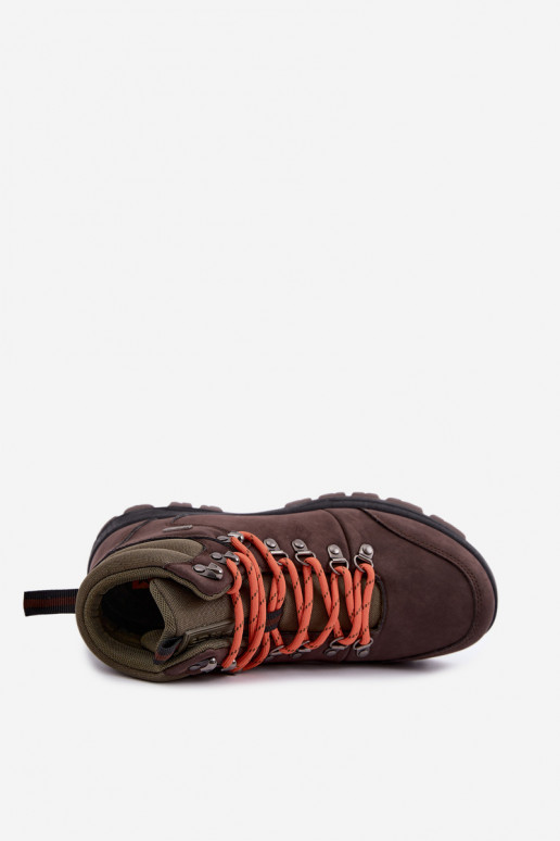 Heren wandelschoenen Big Star UU174195 HI-Poly System donkerbruin