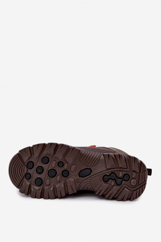 Heren wandelschoenen Big Star UU174195 HI-Poly System donkerbruin