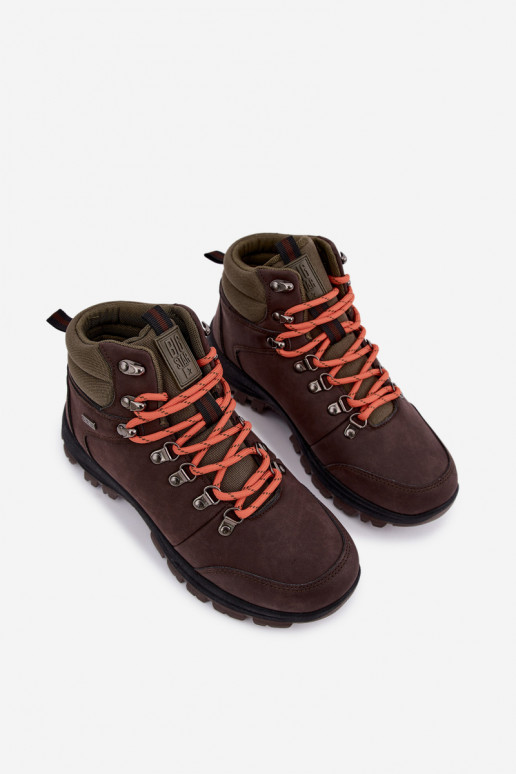 Heren wandelschoenen Big Star UU174195 HI-Poly System donkerbruin