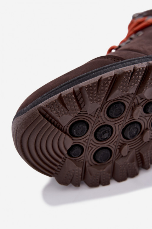 Heren wandelschoenen Big Star UU174195 HI-Poly System donkerbruin