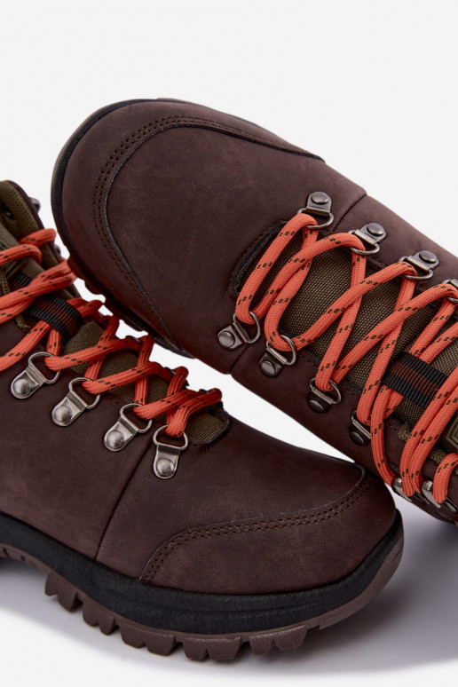 Heren wandelschoenen Big Star UU174195 HI-Poly System donkerbruin