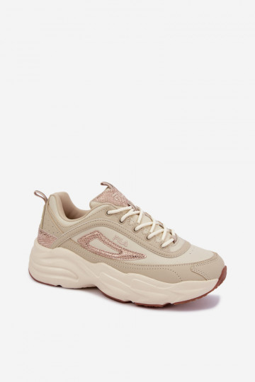Damesneakers met platform FLA SKYE FFIN0586.73239 zandkleurig