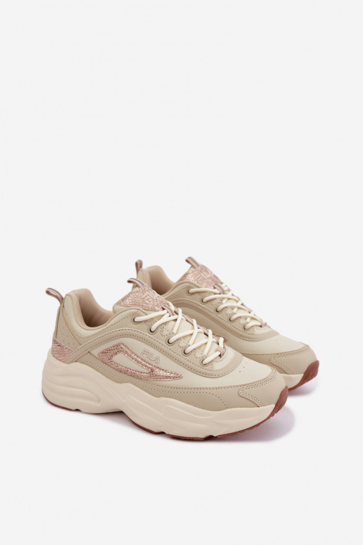Damesneakers met platform FLA SKYE FFIN0586.73239 zandkleurig
