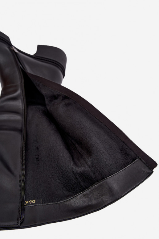 Faux leren gevoerde dameslaarzen Klocke D&A MR62-9051 zwart