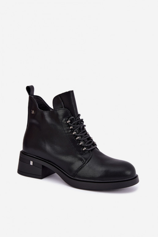 Faux leren gevoerde enkellaarsjes Klocke T.Sokolski Z26-288 zwart