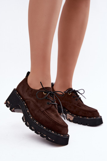 Faux suède dameslaarzen Klocke Artiker 59C0276 chocolade 2