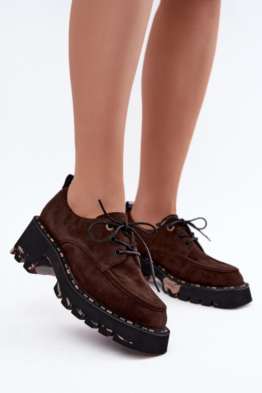 Faux suède dameslaarzen Klocke Artiker 59C0276 chocolade