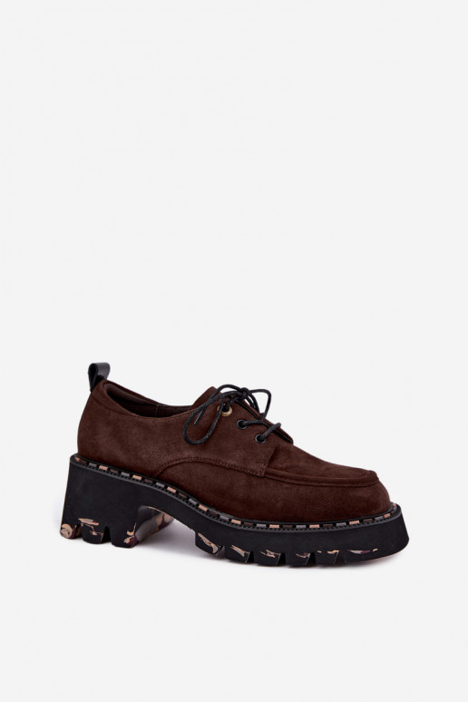 Faux suède dameslaarzen Klocke Artiker 59C0276 chocolade
