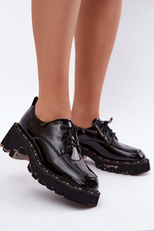 Leren damesloafers Klocke Artiker 59C0279 zwart