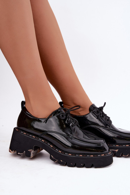 Leren damesloafers Klocke Artiker 59C0279 zwart