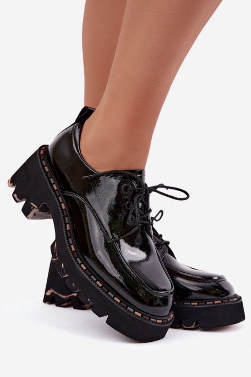 Leren damesloafers Klocke Artiker 59C0279 zwart