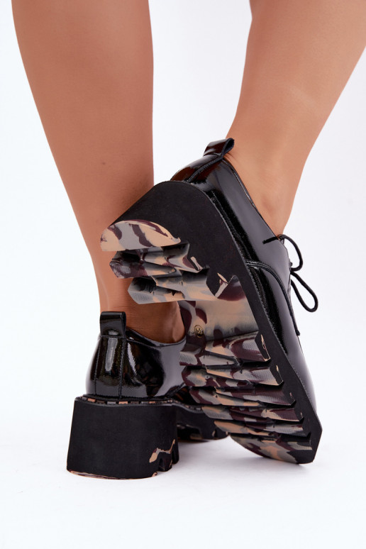 Leren damesloafers Klocke Artiker 59C0279 zwart