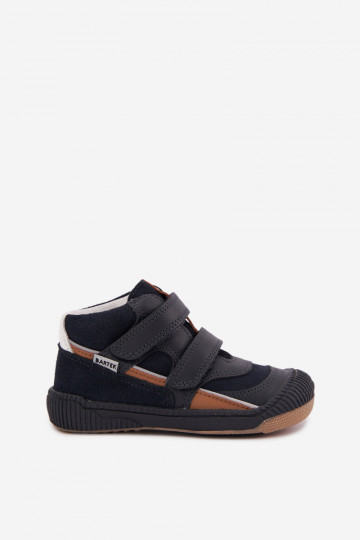 Donkerblauwe leren kinderschoenen Bartek 8631676 2