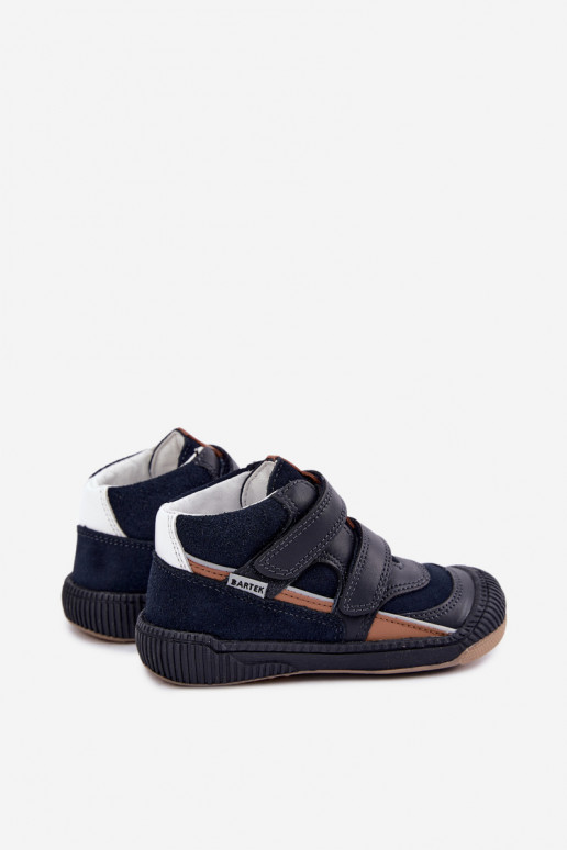 Donkerblauwe leren kinderschoenen Bartek 8631676